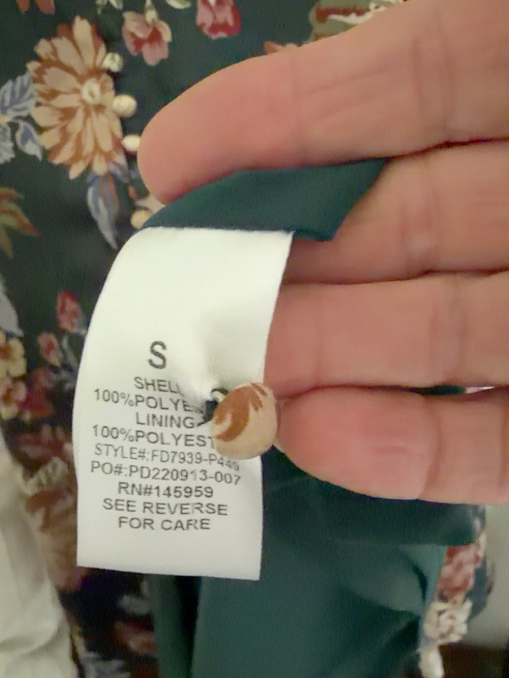 Dress Forum Green Floral Button Front Midi Dress Cottagecore S - Picture 3 of 11